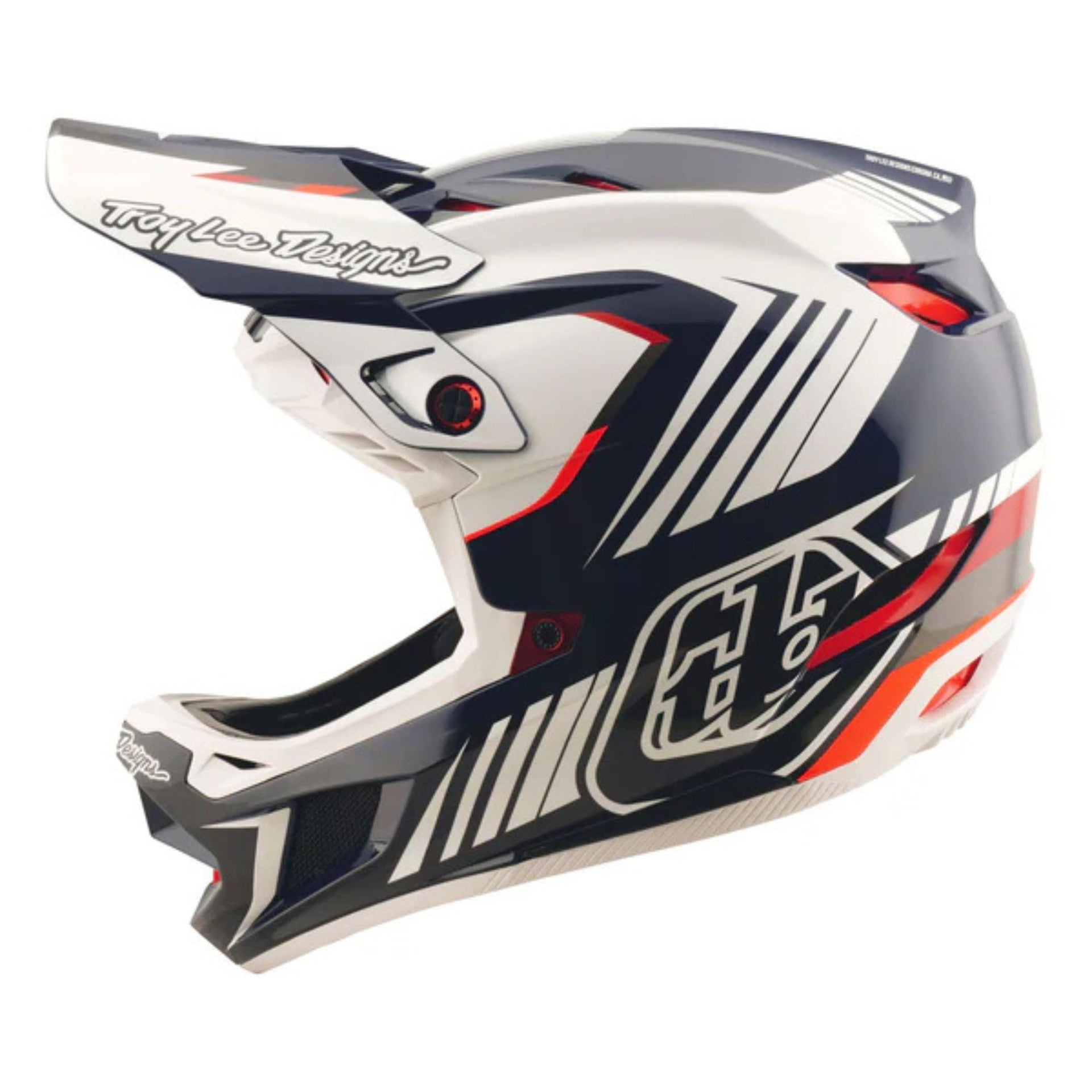D4 Polyacrylite Helmet; Qualifer Blue / White